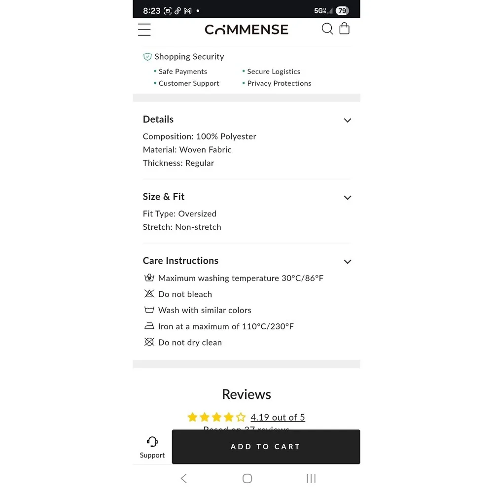 Commense Cream Pleated Plisse Button Down Shirt Long Sleeve Blouse Size M NEW - Picture 12 of 12